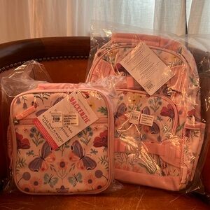 Pottery Barn Kids Butterfly Mackenzie Small Backpack and Classic Lunch Bag